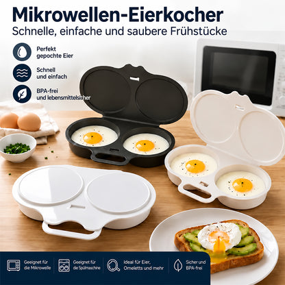 🥚Mikrowellen-Eierpochierer mit Deckel & Griff🇩🇪