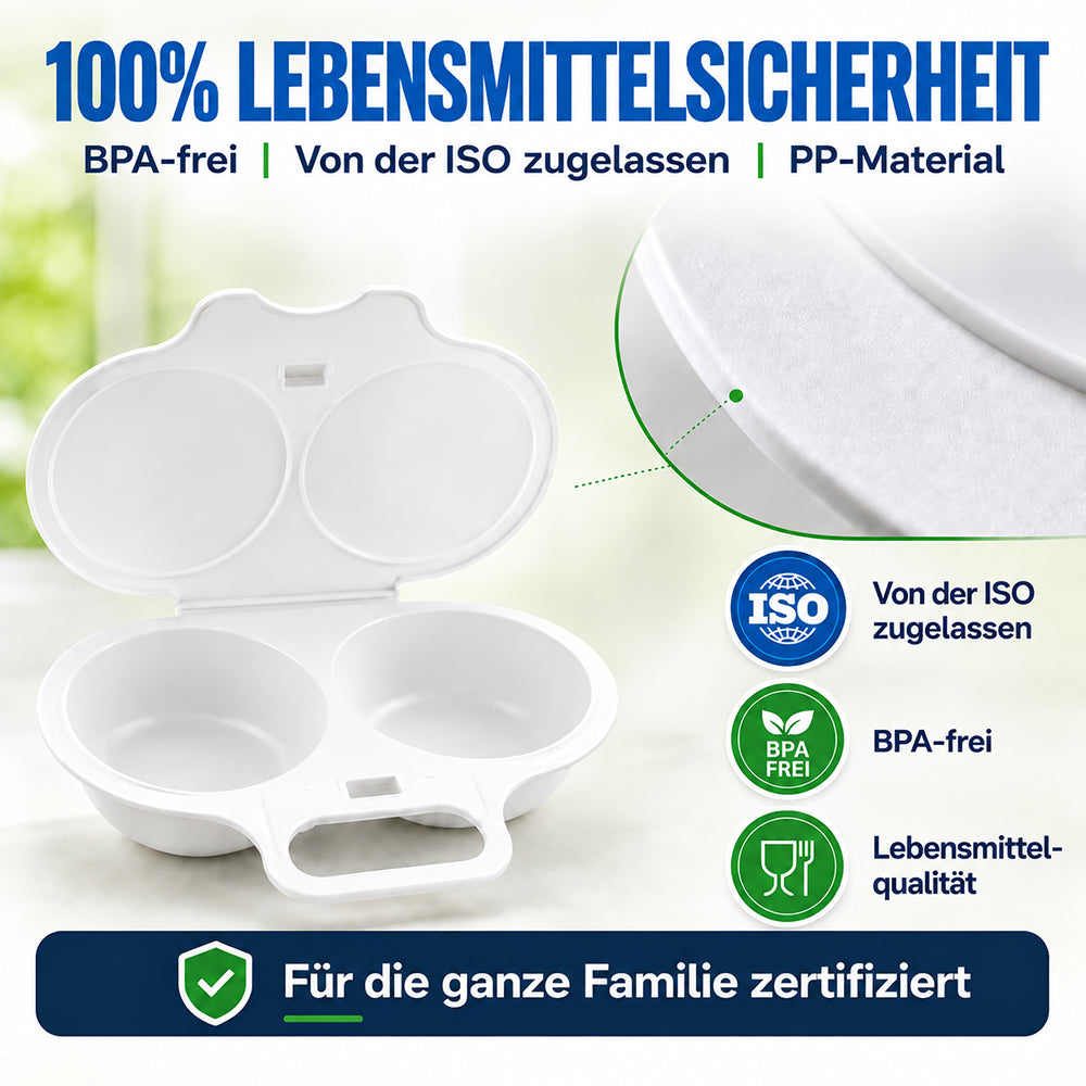 🥚Mikrowellen-Eierpochierer mit Deckel & Griff🇩🇪