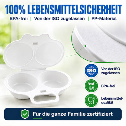 🥚Mikrowellen-Eierpochierer mit Deckel & Griff🇩🇪