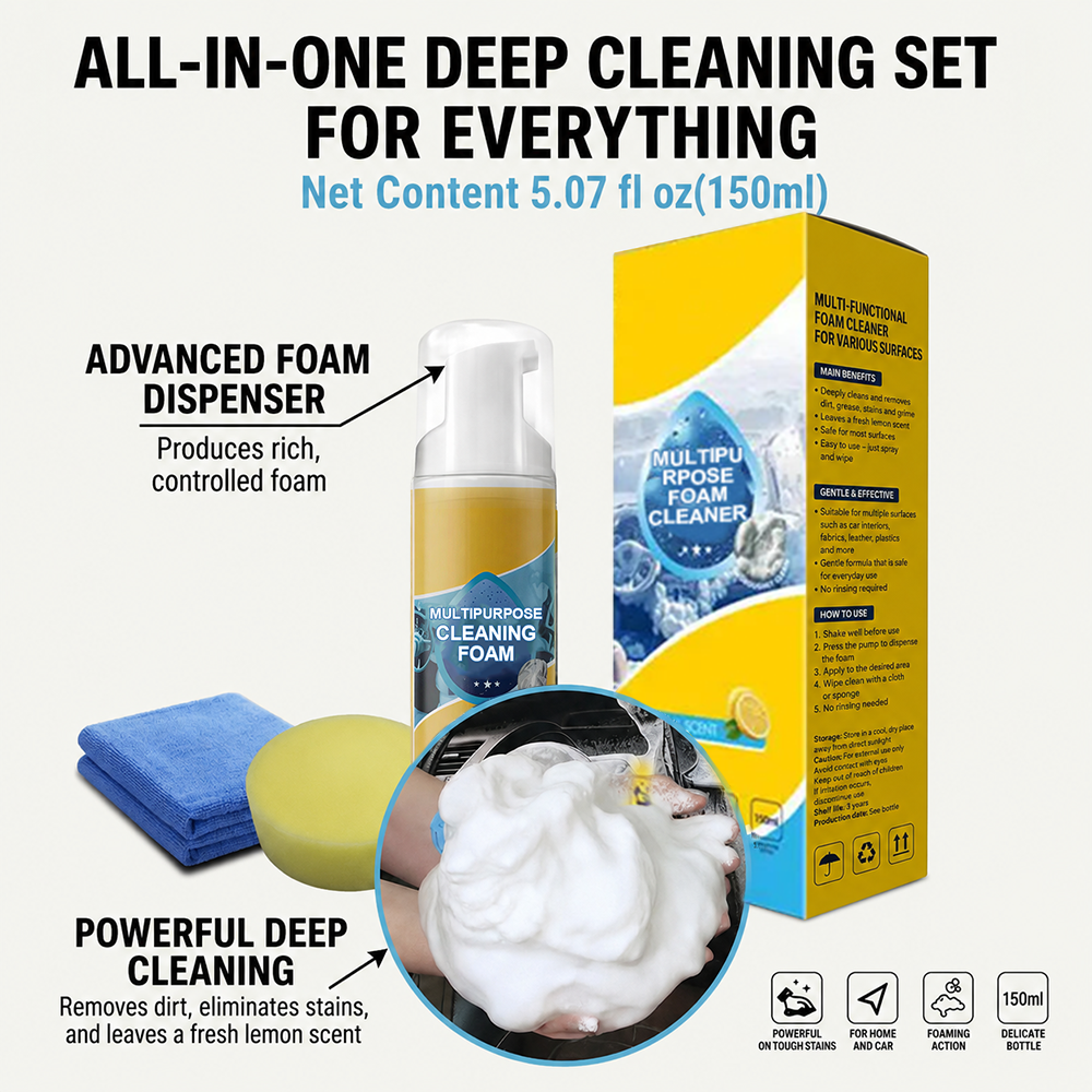 Last Day – 48% Off🔥4-in-1 Multipurpose Cleaning Foam