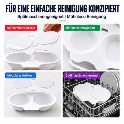 🥚Mikrowellen-Eierpochierer mit Deckel & Griff🇩🇪