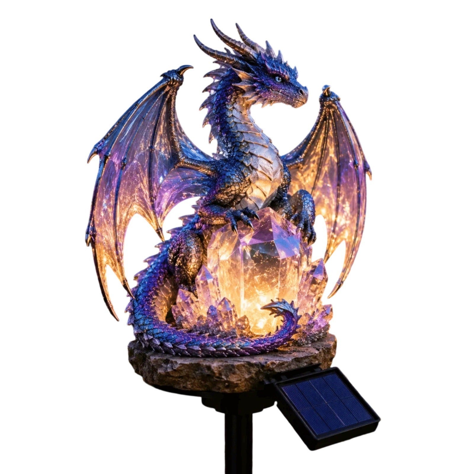 🐉✨Dragon Legacy Purple Ember Edition Solar Garden Light
